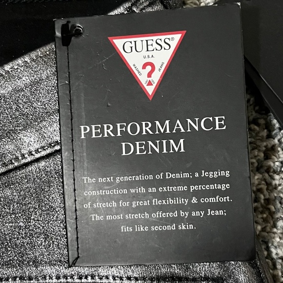 Guess Jeans Los Angeles Silver Denim; Women's size 26, new with tags - Picture 7 of 16